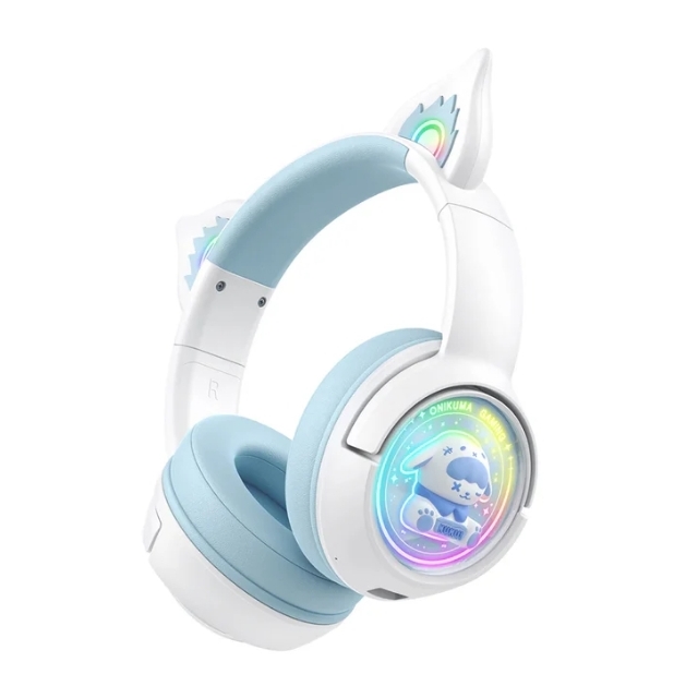 Навушники Bluetooth Onikuma B5 White-Blue