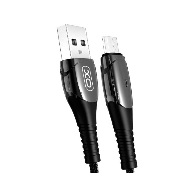 Кабель XO NB145 Smart Chipset Auto Power-off USB Cable for Micro Black