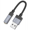 Адаптер Hoco UPA32D Clever audio converter USB to 3.5 Black (UPA32D)