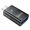 Адаптер Hoco UA36B Type-C male to USB female OTG transparent adapter Black (UA36B)
