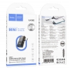 Адаптер Hoco UA36E iP male/Type-C male to USB female OTG 2-in-1 transparent adapter Black