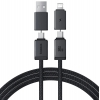 Кабель Baseus Versatile Two-for-Two Fast Charging Cable U+C to C+L 60W 1m Cosmic Black (P10383000121-01)