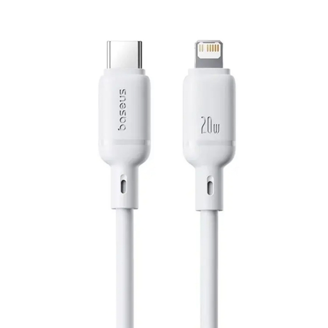 Кабель Baseus Silky Series Fast Charging Cable Type-C to iP 20W 1m White