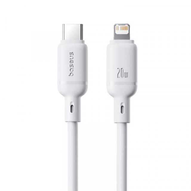 Кабель Baseus Silky Series Fast Charging Cable Type-C to iP 20W 2m White