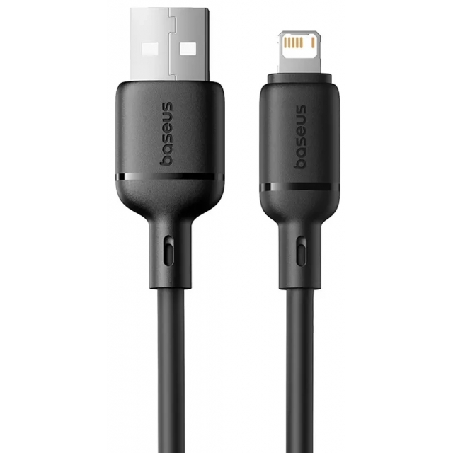 Кабель Baseus Silky Series Fast Charging Cable USB to iP 2.4A 2m Black