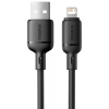 Кабель Baseus Silky Series Fast Charging Cable USB to iP 2.4A 2m Black