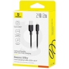Кабель Baseus Silky Series Fast Charging Cable USB to iP 2.4A 2m Black