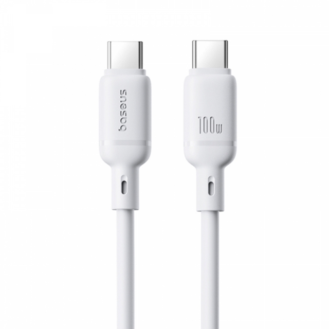 Кабель Baseus Silky Series Fast Charging Cable Type-C to Type-C 100W 1m White