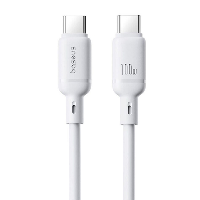 Кабель Baseus Silky Series Fast Charging Cable Type-C to Type-C 100W 2m White