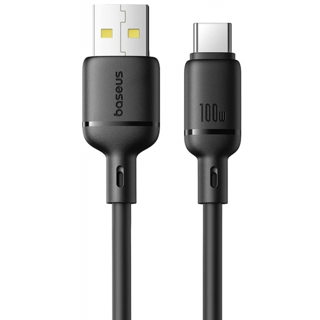 Кабель Baseus Silky Series Fast Charging Cable USB to Type-C 100W 2m Black