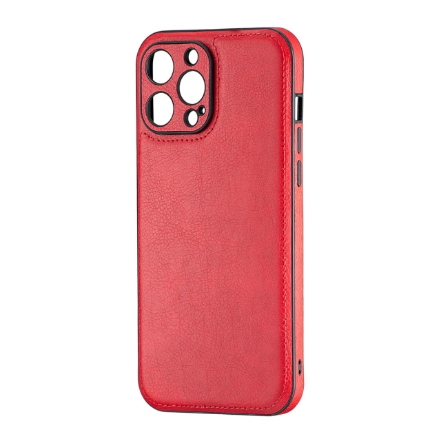 Чехол Jinduka Leather Protected Camera iPhone 13 Pro Max Red