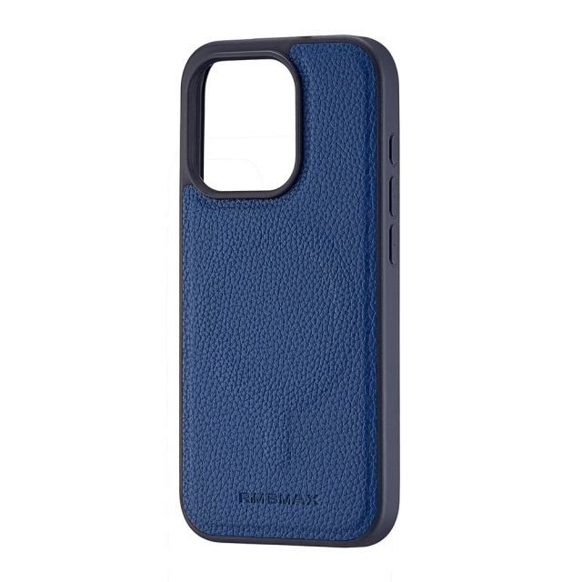 Чохол Jinduka Leather Case with MagSafe iPhone 15 Pro Deep Blue