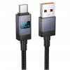 Кабель Hoco X118 Generous 5A charging data cable with display Type-C Black (X118)