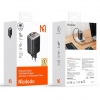 СЗУ McDodo 40W 1C+1A Digital Display GaN Charger Built-in 65cm retractable USB-C Cable(EU) Black (CH-4281)