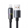 Кабель McDodo USB-A to Lightning Cable with 7 Colorful Lights 1.2m CA-8170 Black (CA-8170)
