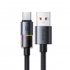 Кабель McDodo USB-A to USB-C Cable with 7 Colorful Lights 1.2m CA-8180 Black (CA-8180)