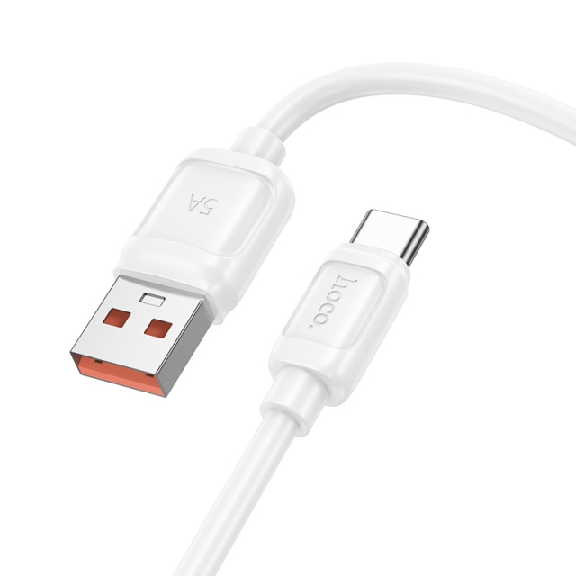 Кабель Hoco X115 Surpass 100W fast charging data cable Type-C White