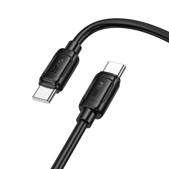 Кабель Hoco X115 Surpass 60W charging data cable Type-C to Type-C Black