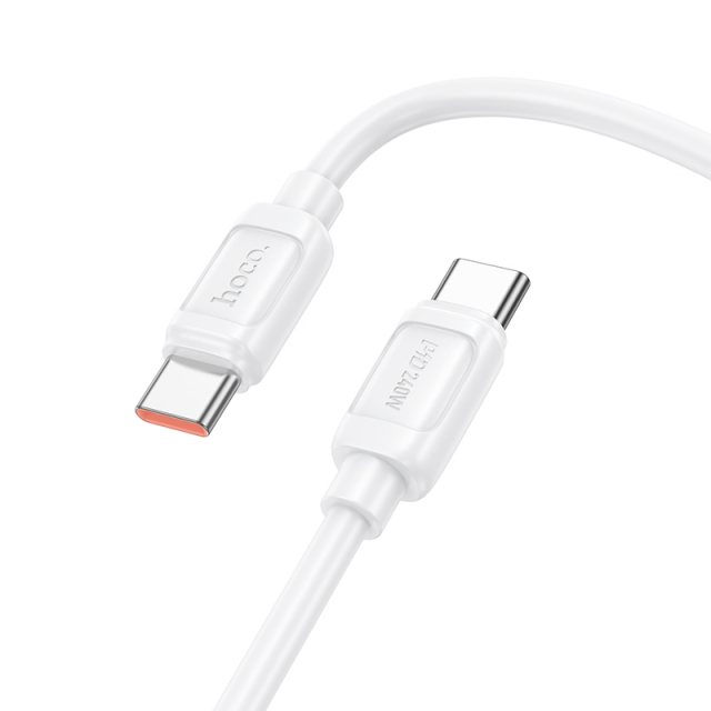 Кабель Hoco X115 Surpass 240W fast charging data cable Type-C to Type-C White