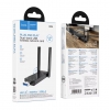 Адаптер WiFi Hoco HI34 WiFi6 USB external dual antenna wireless network card Black