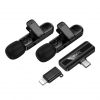 Микрофон-петличка Hoco L20A Fair dual-mic wireless microphone(iP/Type-C) Black (L20A)