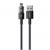 Кабель Baseus Display 2 Fast Charging Data Cable USB-A to iP 2.4A 1m Black