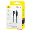 Кабель Baseus Lit Button Control Fast Charging Data Cable USB-C to iP 20W 1m Black