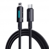 Кабель Baseus Lit Button Control Fast Charging Data Cable USB-C to iP 20W 2m Black