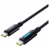 Кабель Baseus Lit Button-Control Fast Charging Data Cable USB-C to USB-C 100W 2m Black (P10379002121-01)