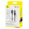 Кабель Baseus Display 2 Fast Charging Data Cable USB-C to iP 20W 2m Black