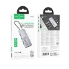 USB-хаб Hoco HB52 Wow 8-in-1 multi-function converter(HDTV+RJ45+SD/TF+PD+Type-C3.0+USB3.0*2) Metal Gray