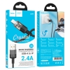 Кабель Hoco U129 Spirit transparent charging data cable iP Black (U129)