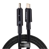 Кабель Baseus Lit Button-Control Fast Charging Data Cable USB-C to USB-C 100W 2m Black (P10379000121-01)