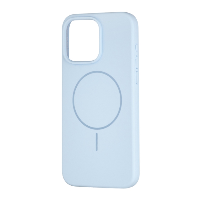 Чохол Silicone Case Full Cover with MagSafe iPhone 15 Pro Max Mist Blue