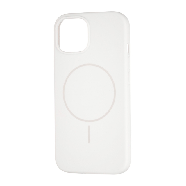 Чехол Silicone Case Full Cover with MagSafe iPhone 15 White