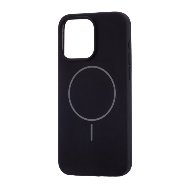 Чехол Silicone Case Full Cover with MagSafe iPhone 15 Pro Max Black
