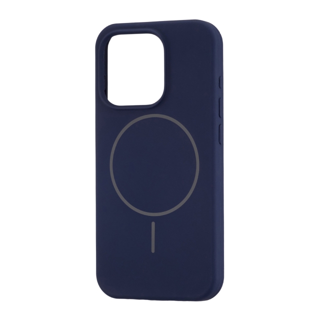 Чехол Silicone Case Full Cover with MagSafe iPhone 15 Pro Blue