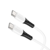 Кабель Hoco X82 Type-C to Type-C 60W silicone charging data cable White