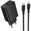 СЗУ Hoco CS94A Leader PD20W+QC3.0 charger set(Cto C)(EU) Black