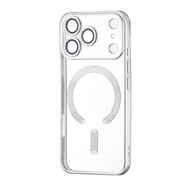Чехол Ductil Metallic Edge with MagSafe (Protected Camera & Lens) iPhone 17 Pro Silver