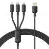USB-хаб Baseus Square round 4 in 1 USB HUB Adapter(USB3.0 TO USB3.0*1+USB2.0*3) 1m Black (CAHUB-AY01