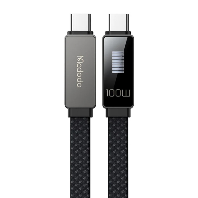 Кабель McDodo LED Display 100W Type-C to Type-C Data Cable 1.2m CA-4470 Black (CA-4470)