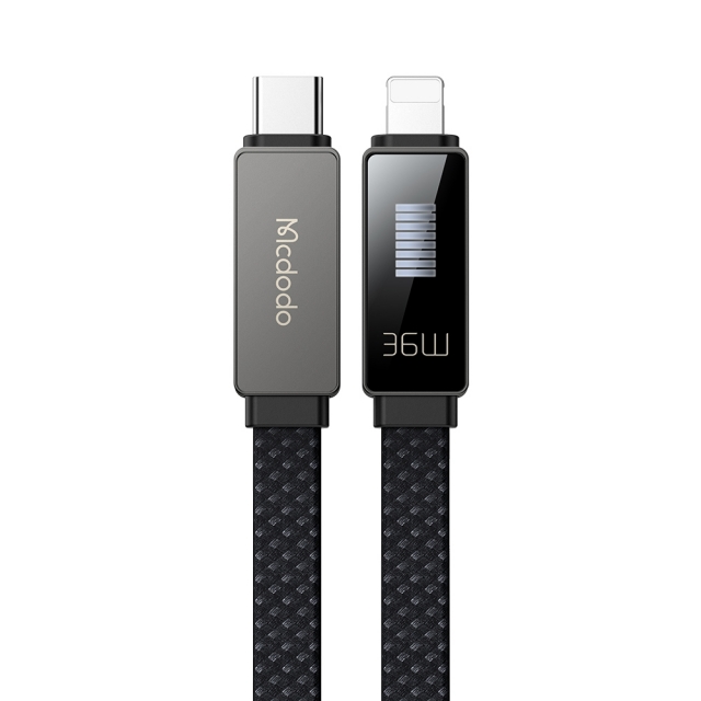 Кабель McDodo LED Display 36W Type-C to Lightning Data Cable 1.2m Black