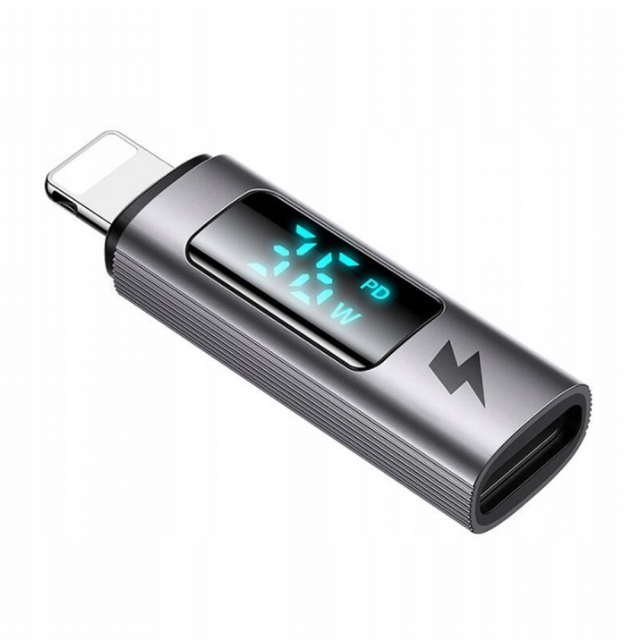Адаптер McDodo Digital display USB-C to Lightning PD 36W Connector OT-6100 Black (OT-6100)
