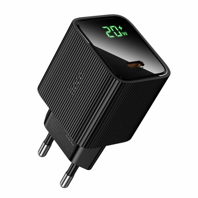 СЗУ Hoco CS82A Excellent single port PD20W charger with digital display(EU) Black