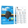 МЗП Hoco CS83A Excellent PD20W+QC3.0 charger with digital display set(Cto C)(EU) Black