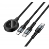 БЗУ Hoco CW64 iWatch+Type-C+iP 3-in-1 charging cable Black