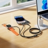 БЗУ Hoco CW64 iWatch+Type-C+iP 3-in-1 charging cable Black (CW64)