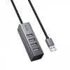 USB-хаб Hoco HB1A 4-in-1 converter(USB to USB2.0*4) Gray