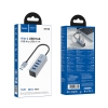 USB-хаб Hoco HB1B 4-in-1 converter(USB to USB3.0*4) Gray (HB1B)